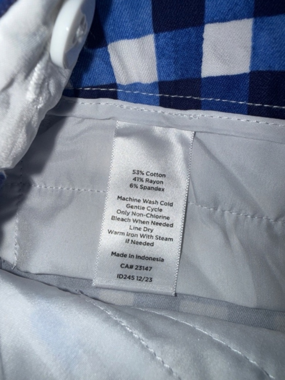 TALBOTS Chatham Gingham Ankle Pants in Navy / White Size 8 — SUMMER STAPLE! - Picture 8 of 9